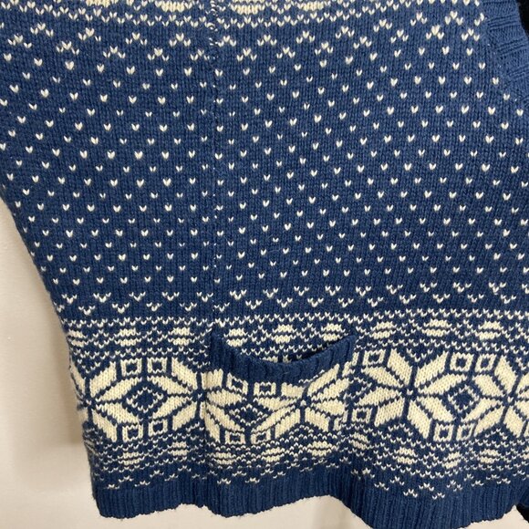 Denim Supply Ralph Lauren Woman S/M Alpaca Wool Knit Fair Isle Poncho Sweater - Picture 2 of 5